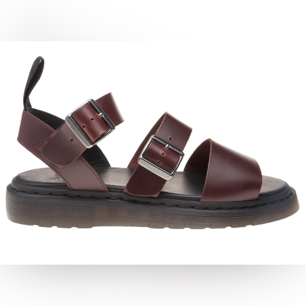 Burgundy Dr. Martens Gryphon Sandal
